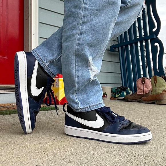 Nike Court Borough navy black and white sneakers - Picture 6 of 8